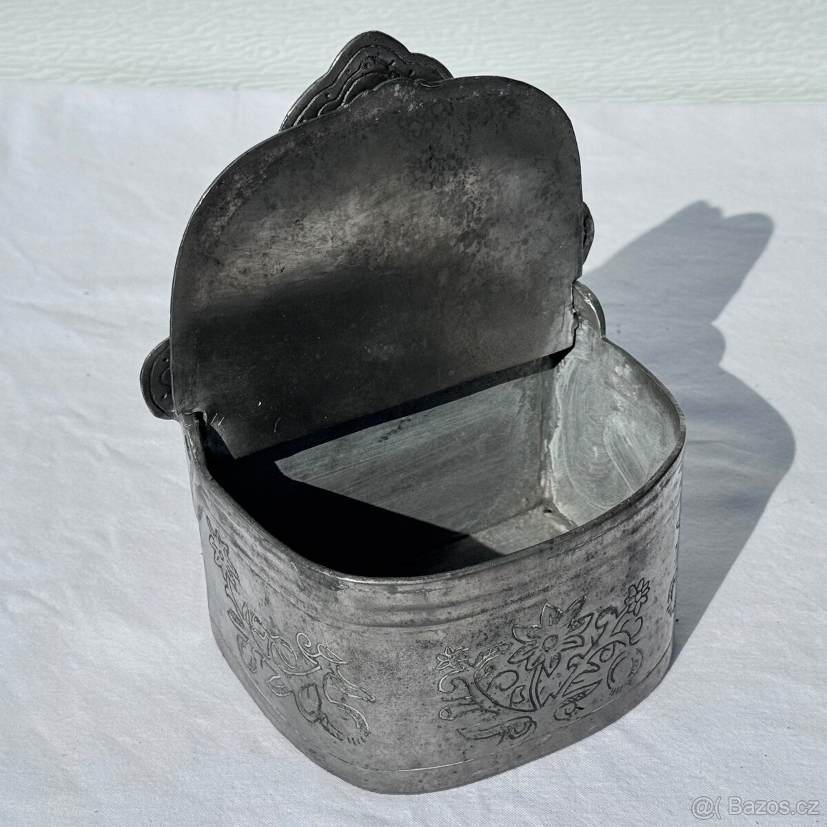 Starožitná cínová slánka s rokem 1814 - 11