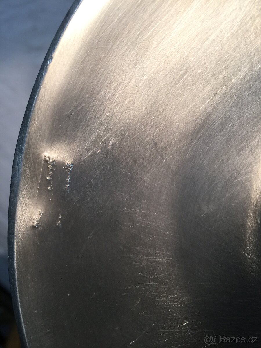 Velký cínový svícen 4 x punc. Krásný masivní cín. - 11