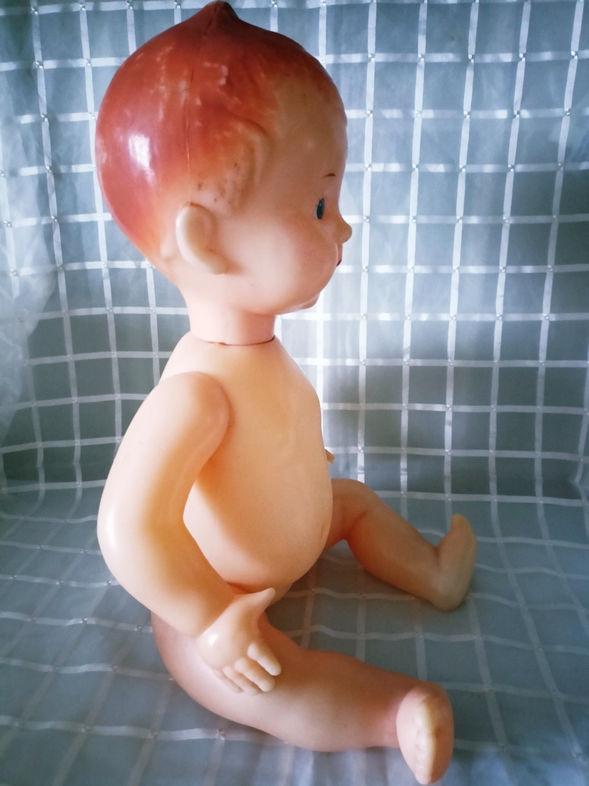 👶🎀RETRO VELKÁ PANENKA MIMINKO - PLASTOVÁ 70. LÉTA - 11