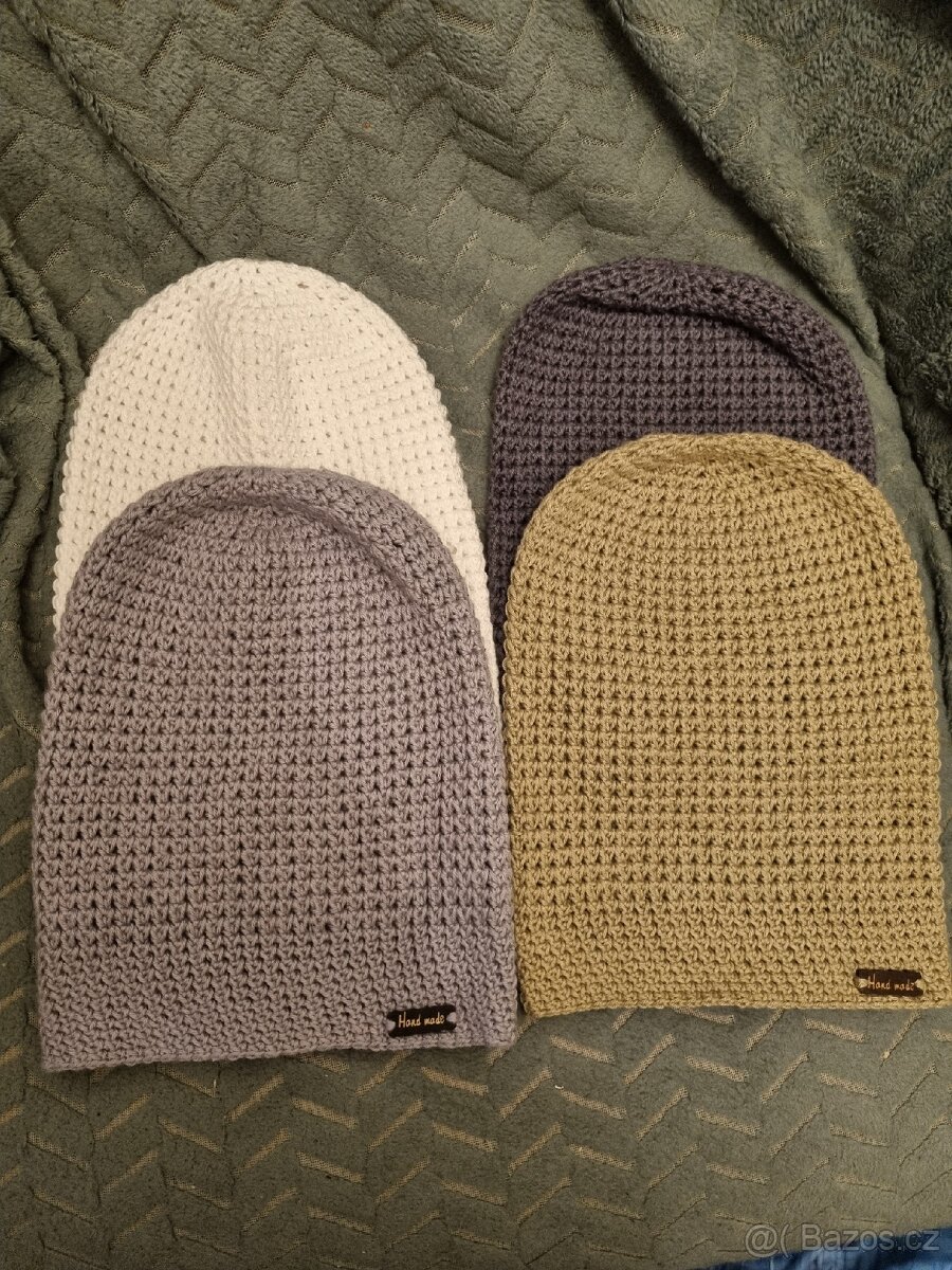 Homelesky čepice ručně háčkované - 11