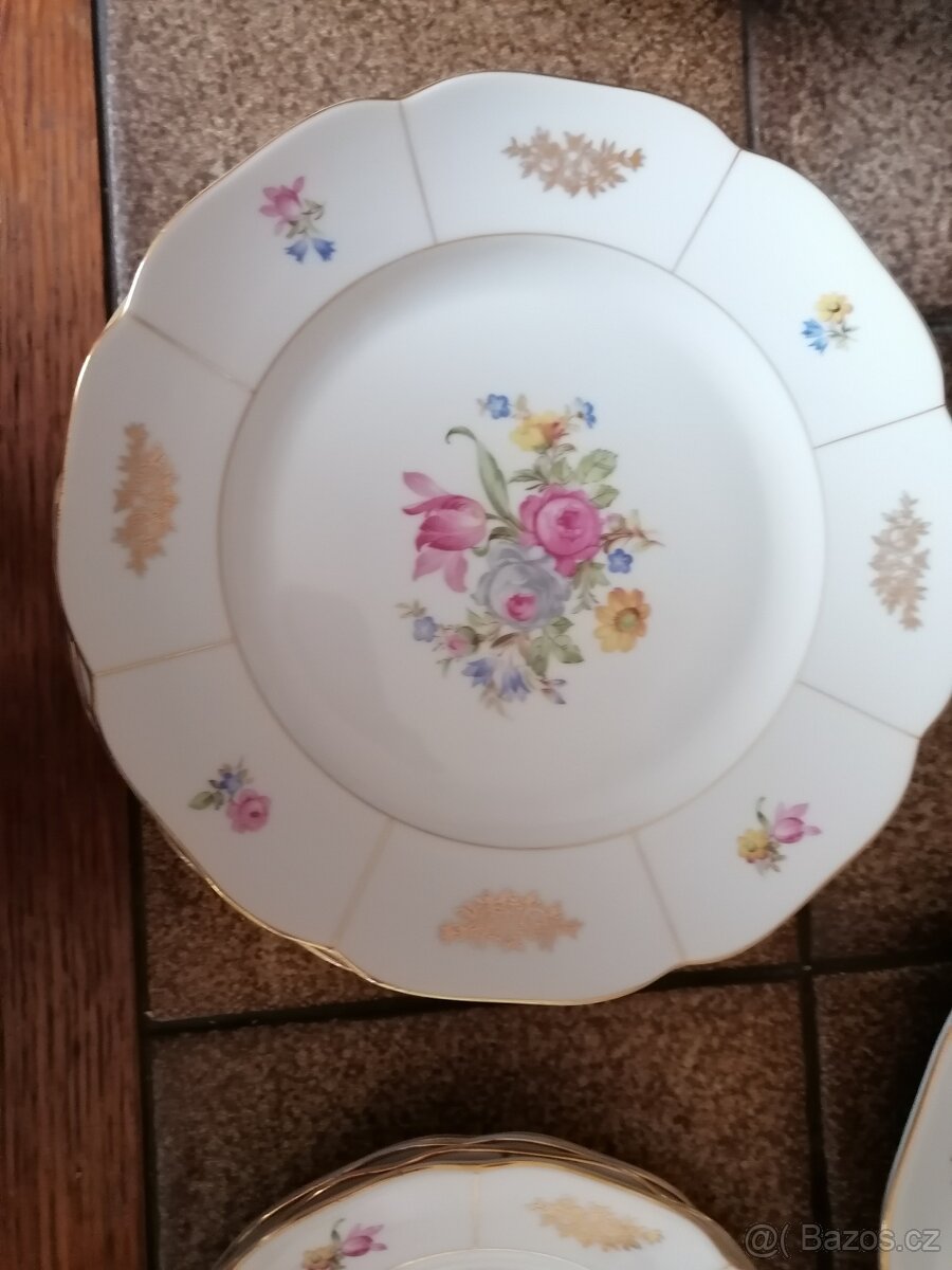 Starožitná velká porcelánová souprava - 11