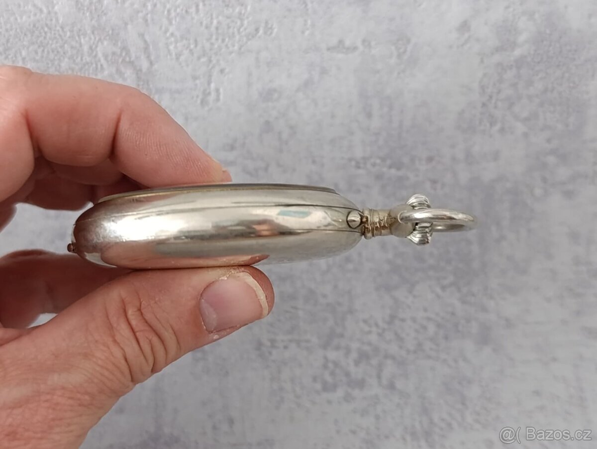 Velmi zajímavé masivní kapesní hodinky s central.ručičkou - 11