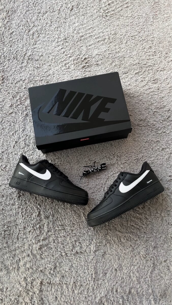Nike Air Force 1 Low Supreme Black White - 11