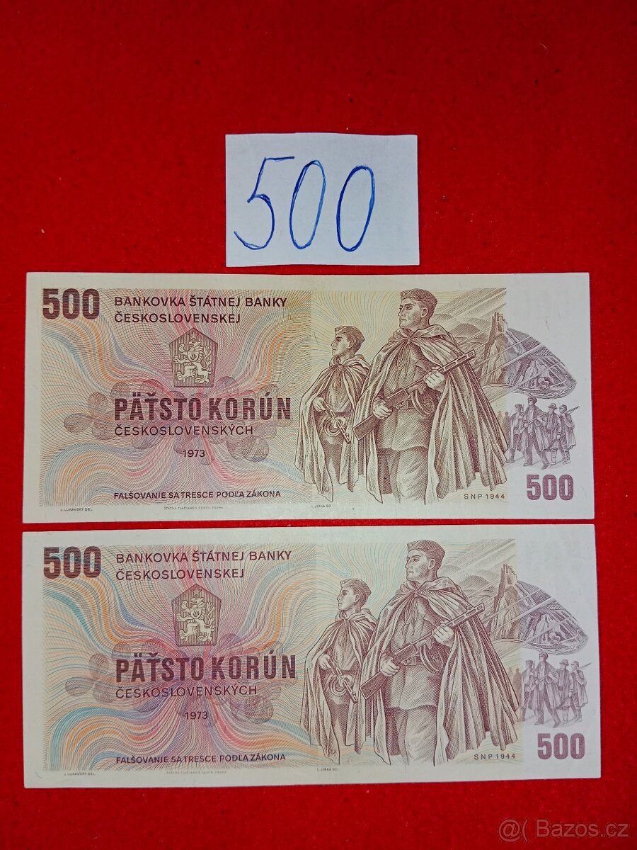 Československé bankovky první část - ceny za kus u bankovek - 11