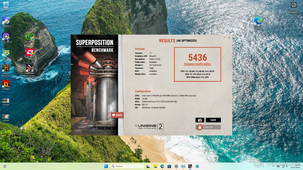 herní PC-i5 9600K+GTX 1070+16GB RAM+SSD - 11