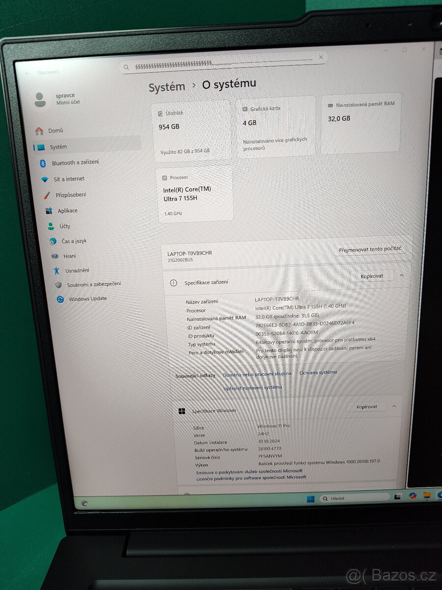 Lenovo Thinkpad p14s g5 u7-155H 32G√1T√3K@430NIT√RTX√2rz√DPH - 11
