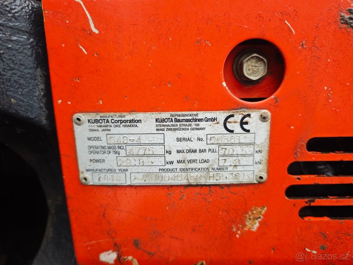 Pásový minibagr Kubota U48-4 - 11