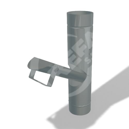 PREFA okapový svod DN 80+sběrná klapka-světle šedá - 11