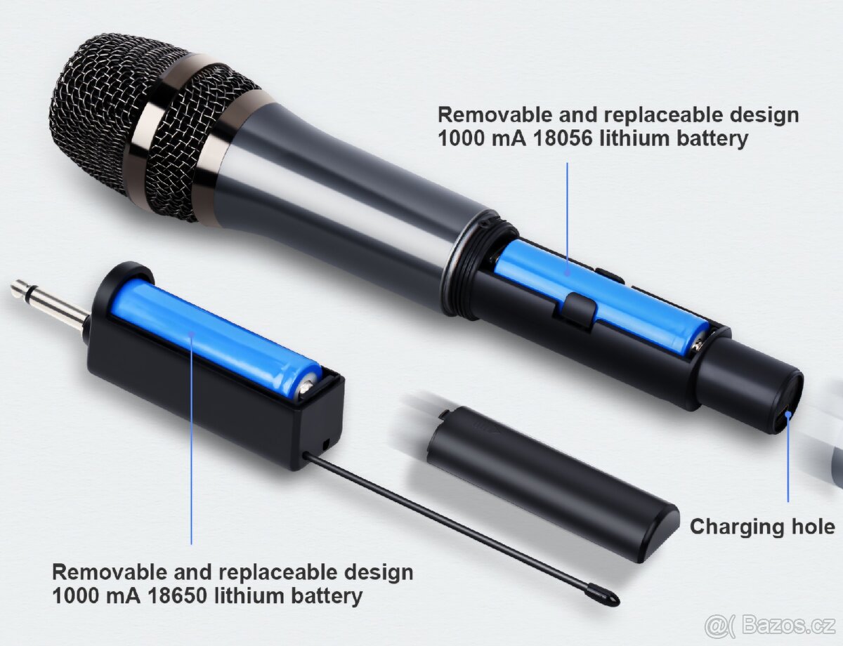 Prodám sadu 4ks bezdrátových mikrofonů - 11