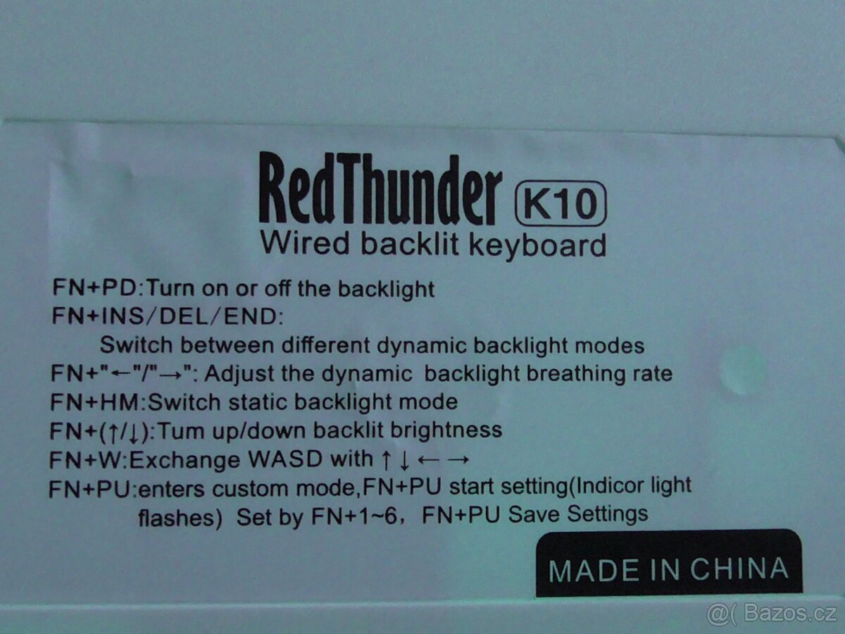 SET Podsvicena (Klavesnice a mys) RedThunder USB - 11