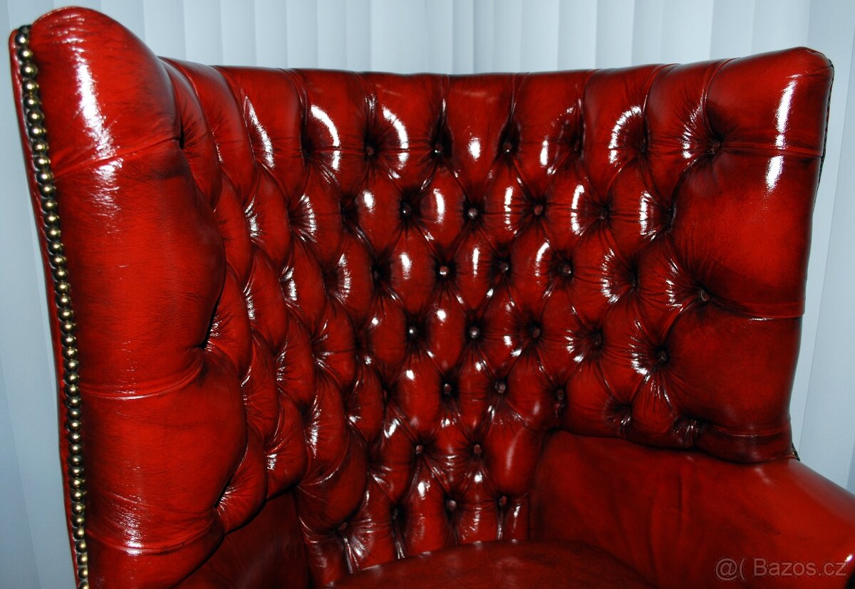 CHESTERFIELD BARREL BACK CHAIR - 11