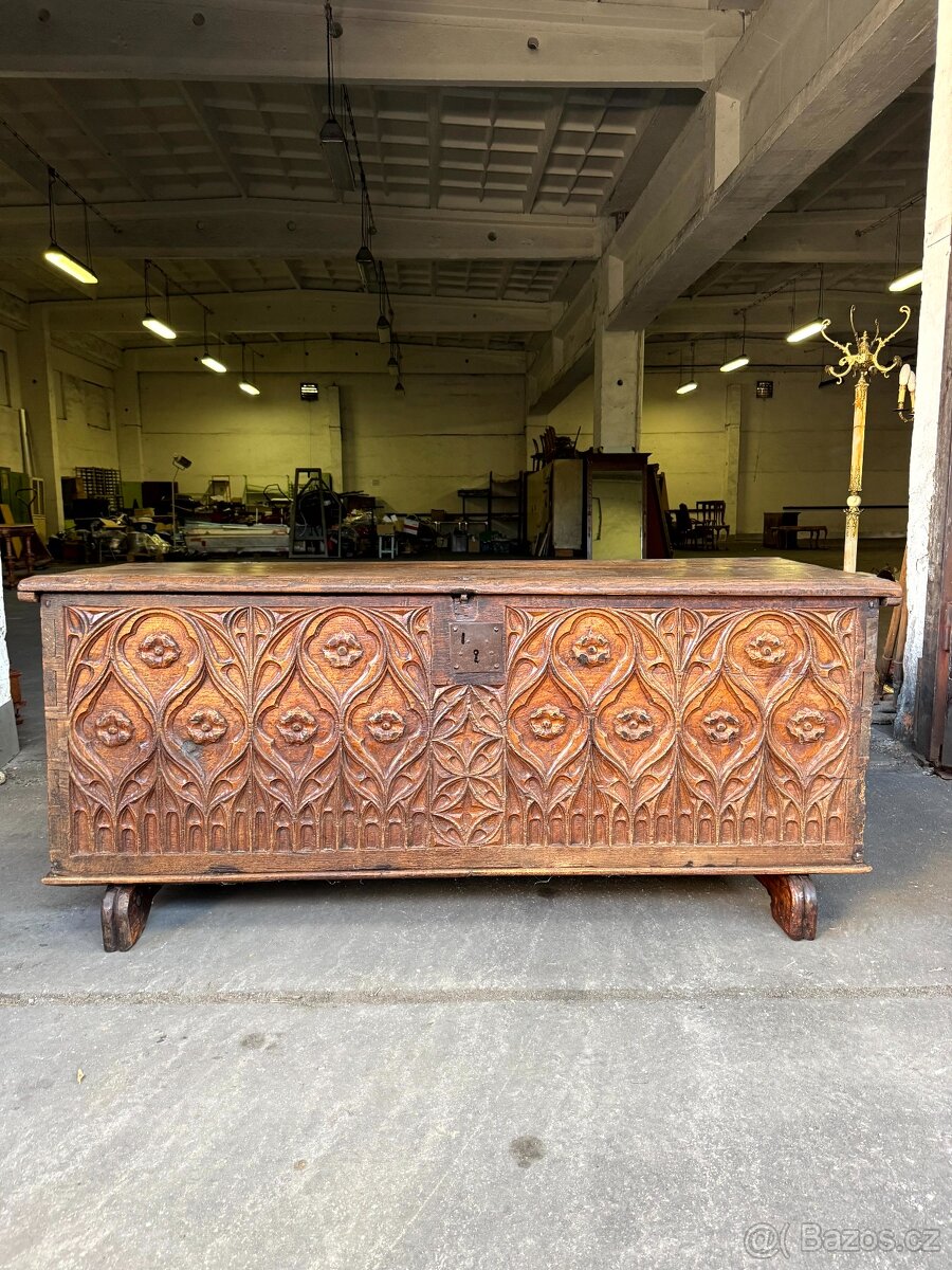 Starožitná secesní truhla (132025) - 11