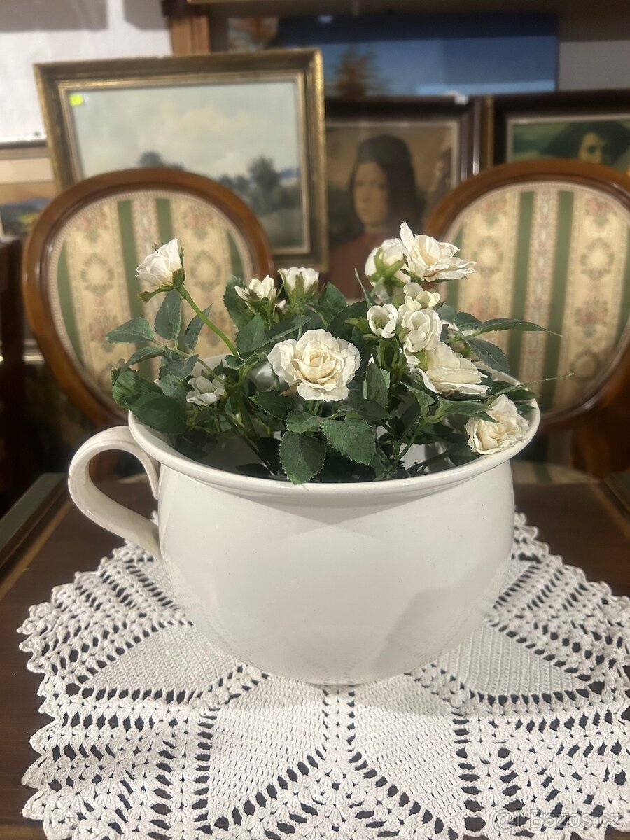 Keramický starožitný nočník - 11