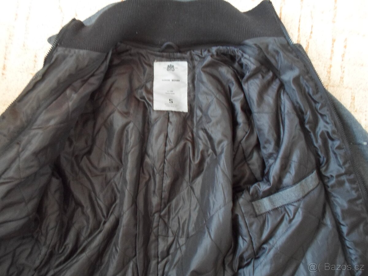 Šedý pánský kabát bunda - S - 11
