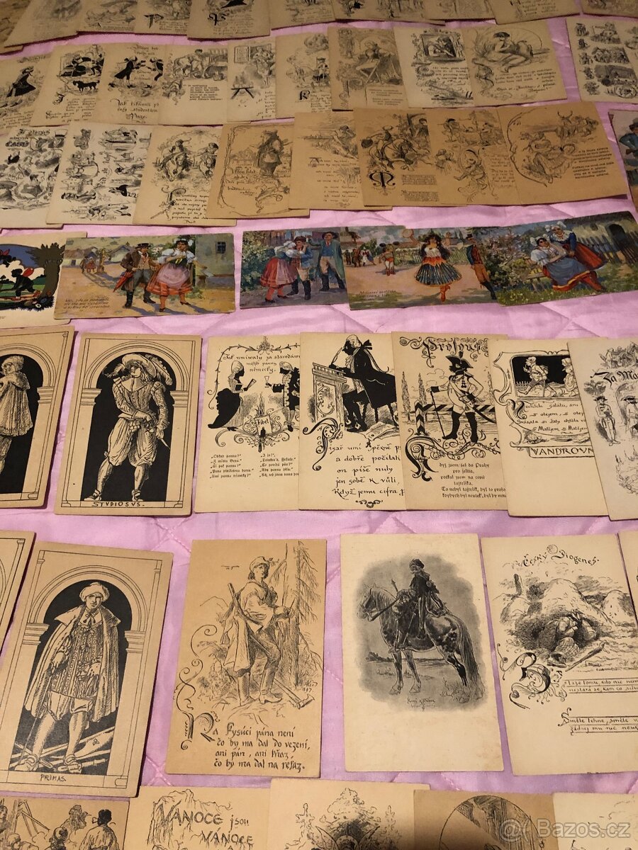 Staré pohlednice Mikoláš Aleš 88 + 9 kusu - 11