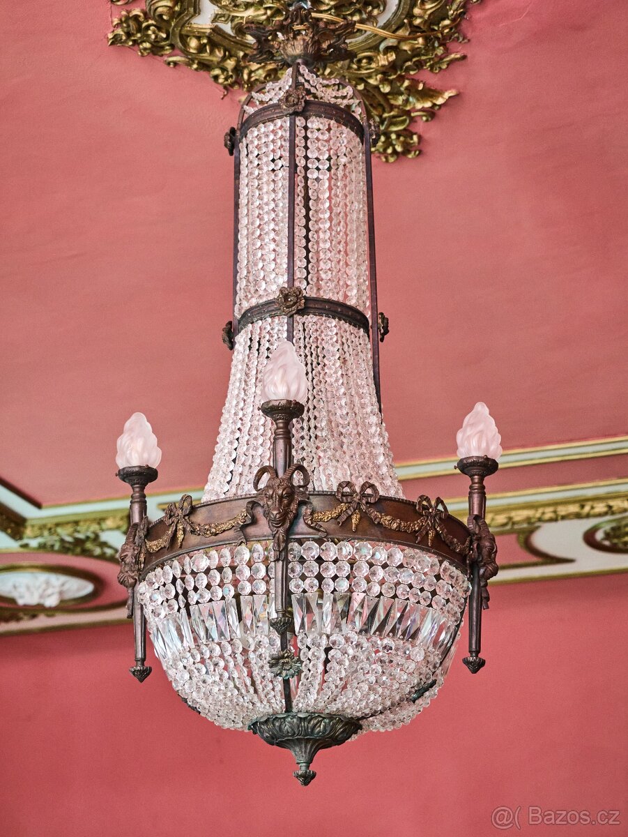 Velký starožitný lustr Ludvík XVI - Hruška - 11