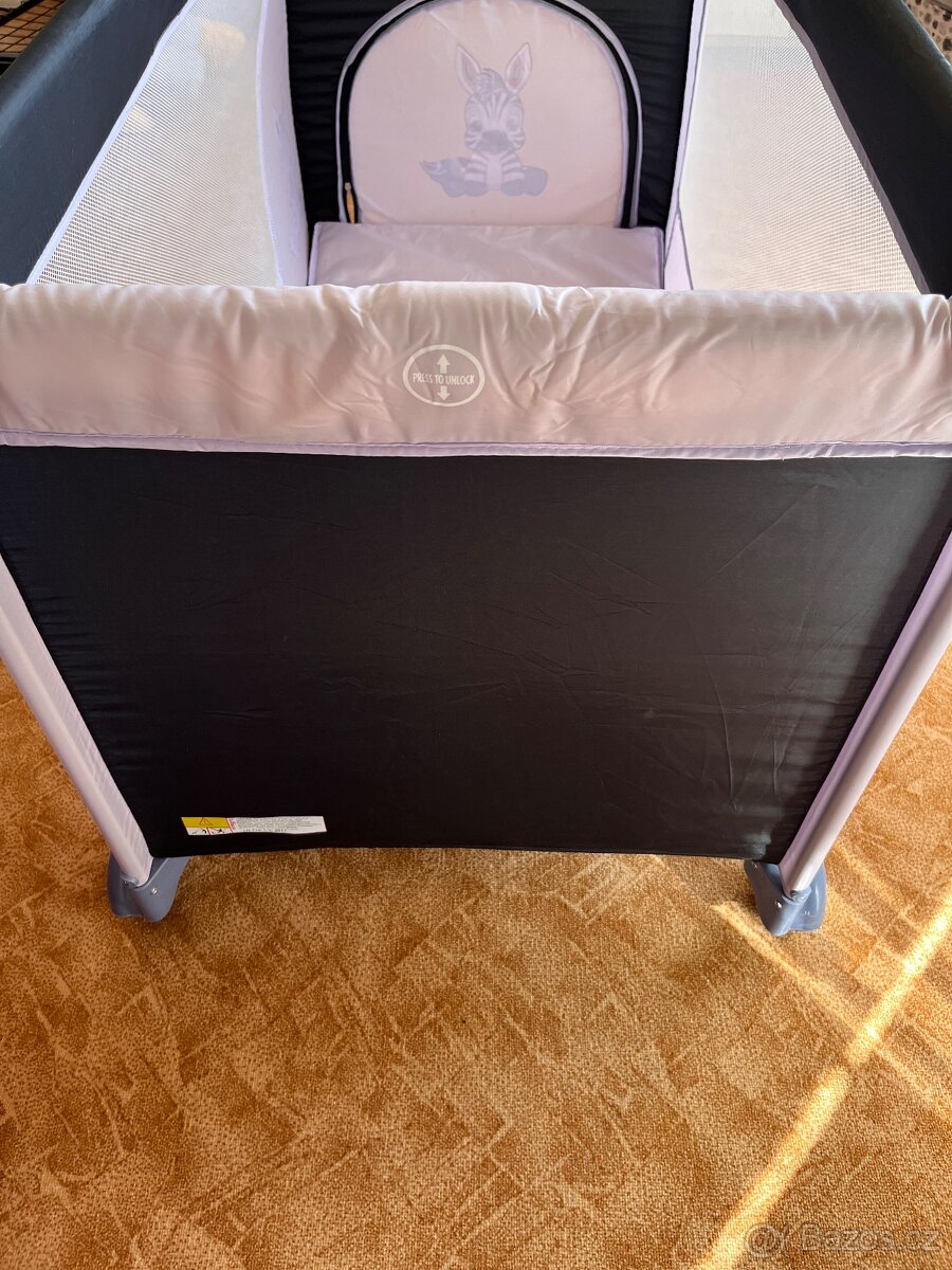 Cestovní postýlka Cosing Adam Zebra šedá - 11