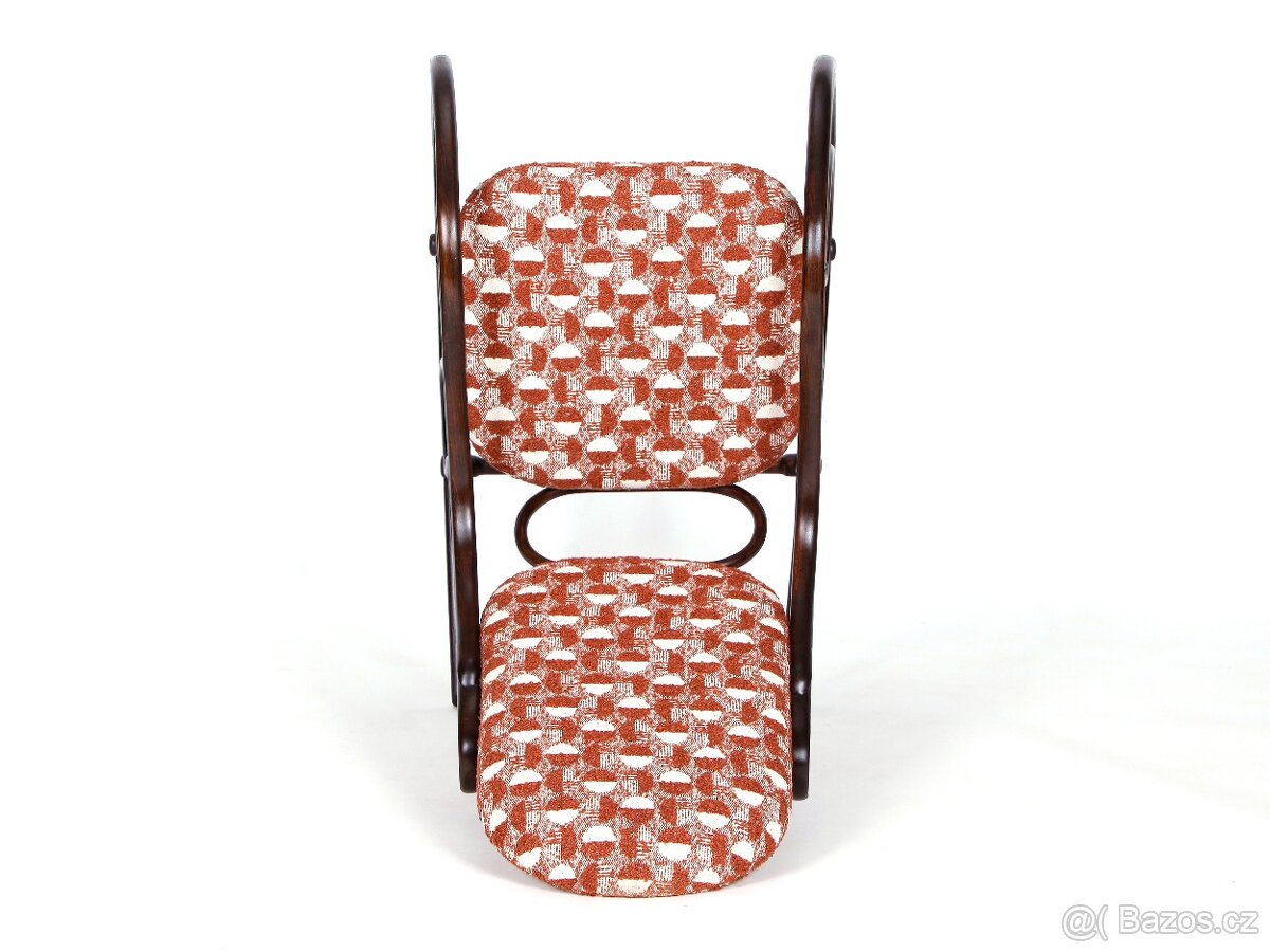 Starožitné houpací křeslo FISCHEL - 11