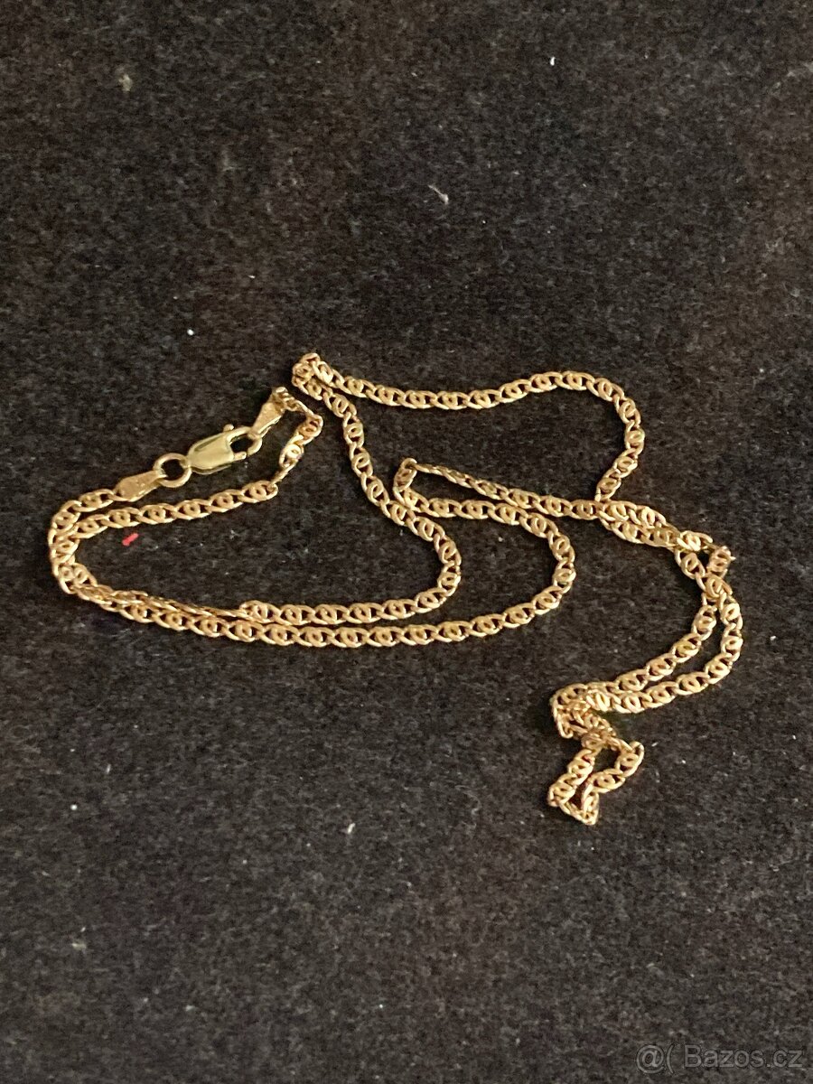Řetízek plný+Přívěsek Žluté zlato 585/1000 14k - 11