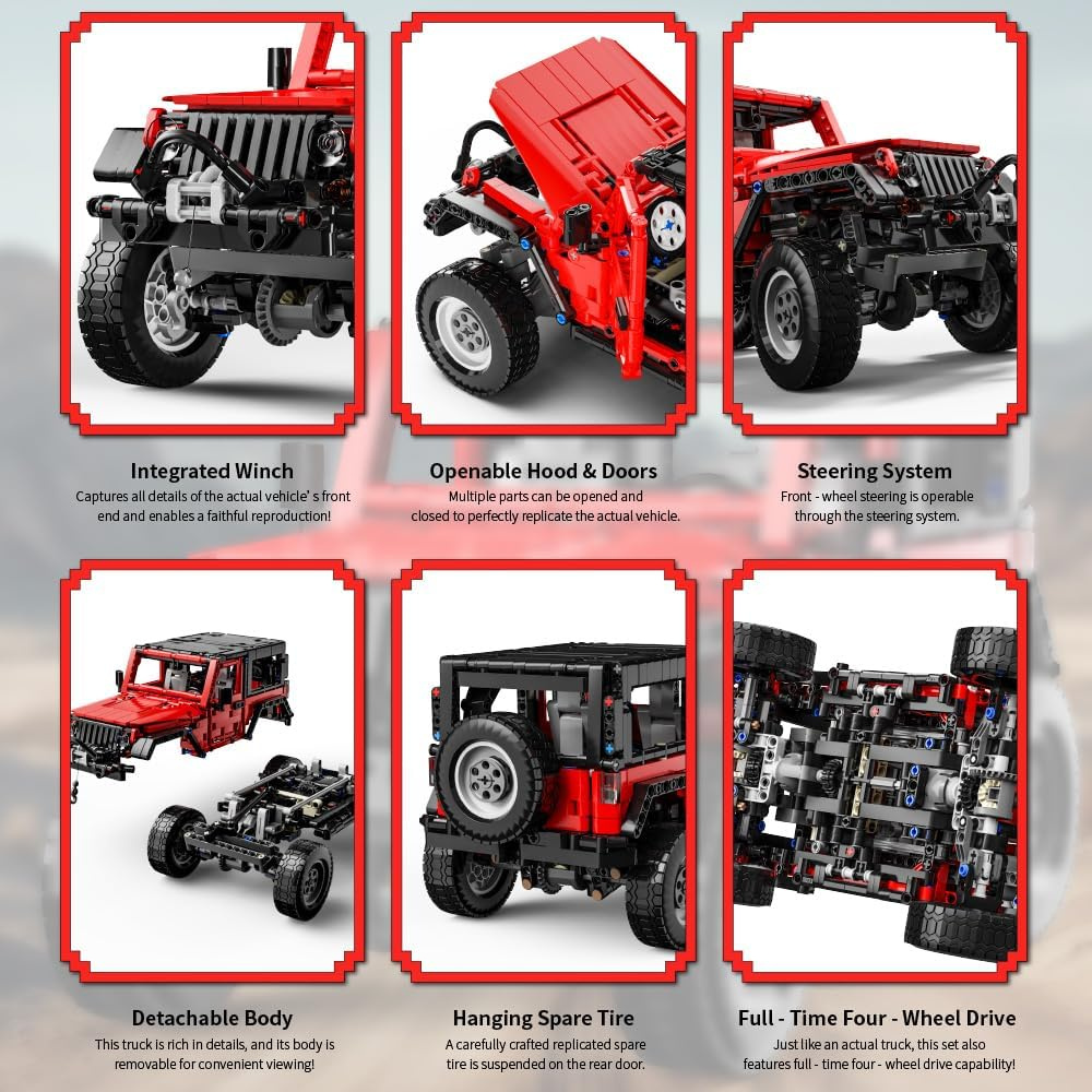 STAVEBNICE Technic Jeep Off-Road auto - 11