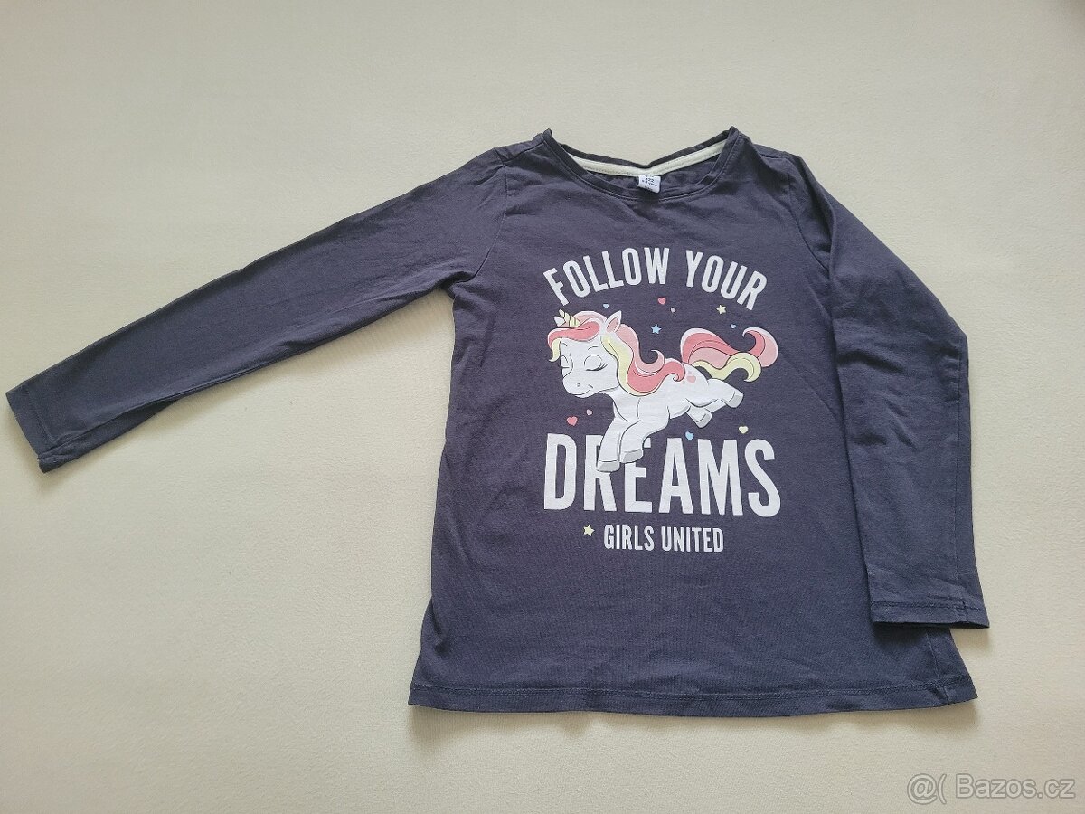 Trička, mikina, šaty a legíny pro holku, v.122 až 140 - 11