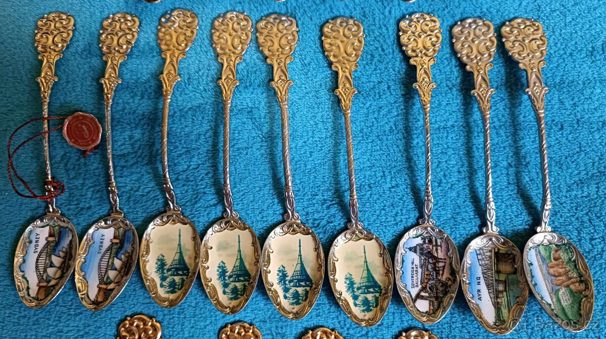 Staré sběratelské lžičky smaltované - 11