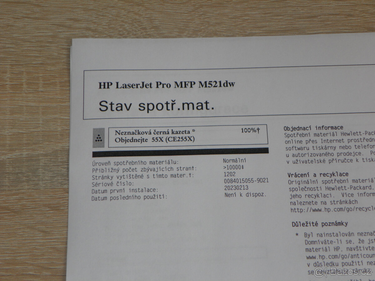 Multifunkční tiskárna HP LaserJet M521dw DUPLEX - 11