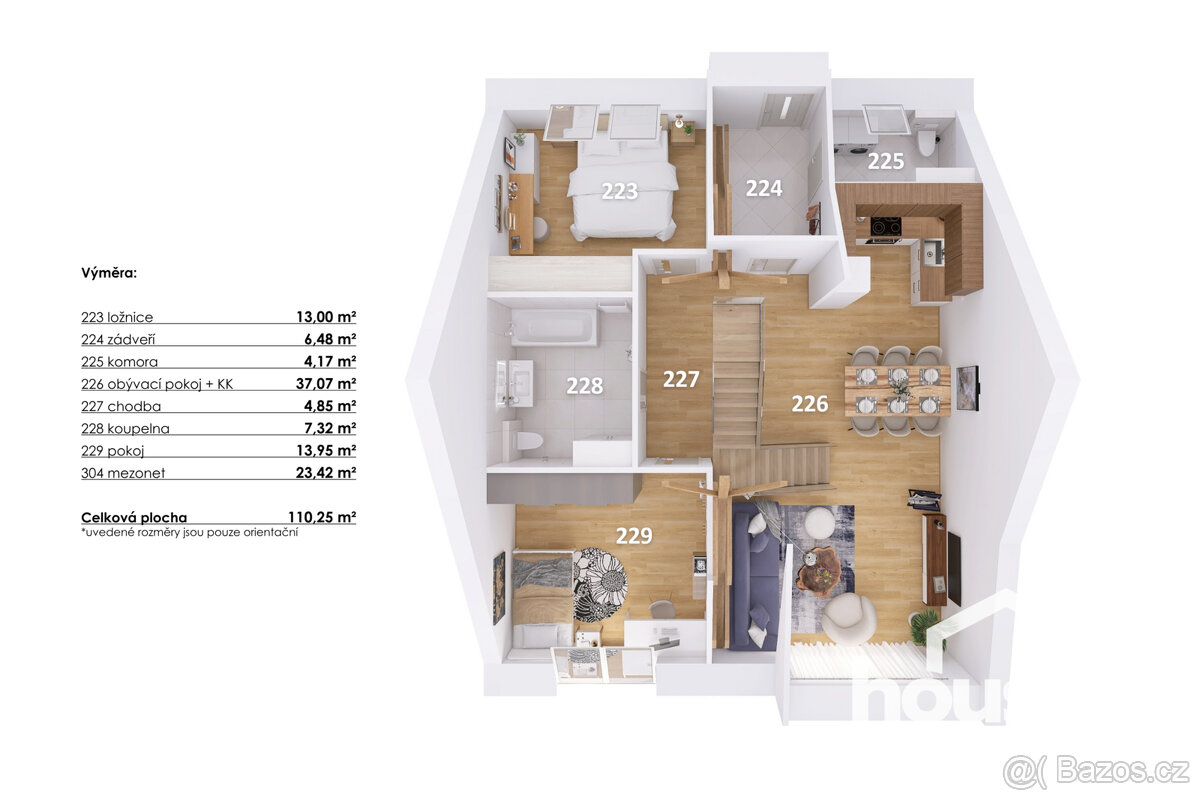Prodej loftového bytu 4+kk, 113 m² - Hodonice - 11