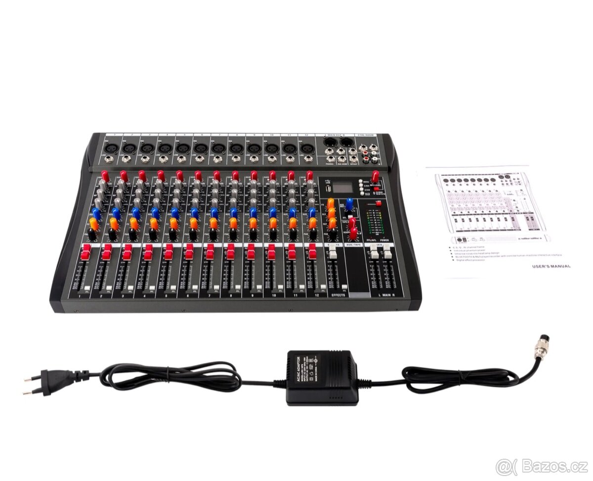 12kanálový studiový audio mixér DJ Sound Controller - 11