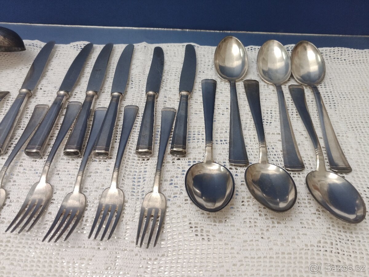 Velký set postříbrných příboru / Ag 900 - 11