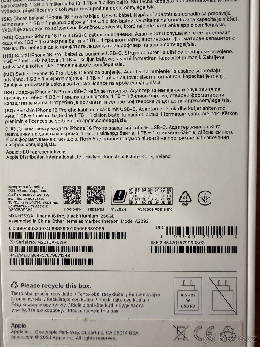 IPhone 16 Pro Black Titanium 256GB + příslušenství - 11