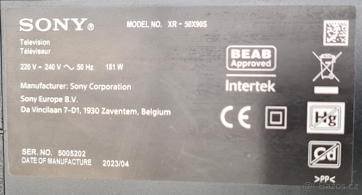 Komoda, motorizovaný stojan, TV SONY XR-50X90S - 11