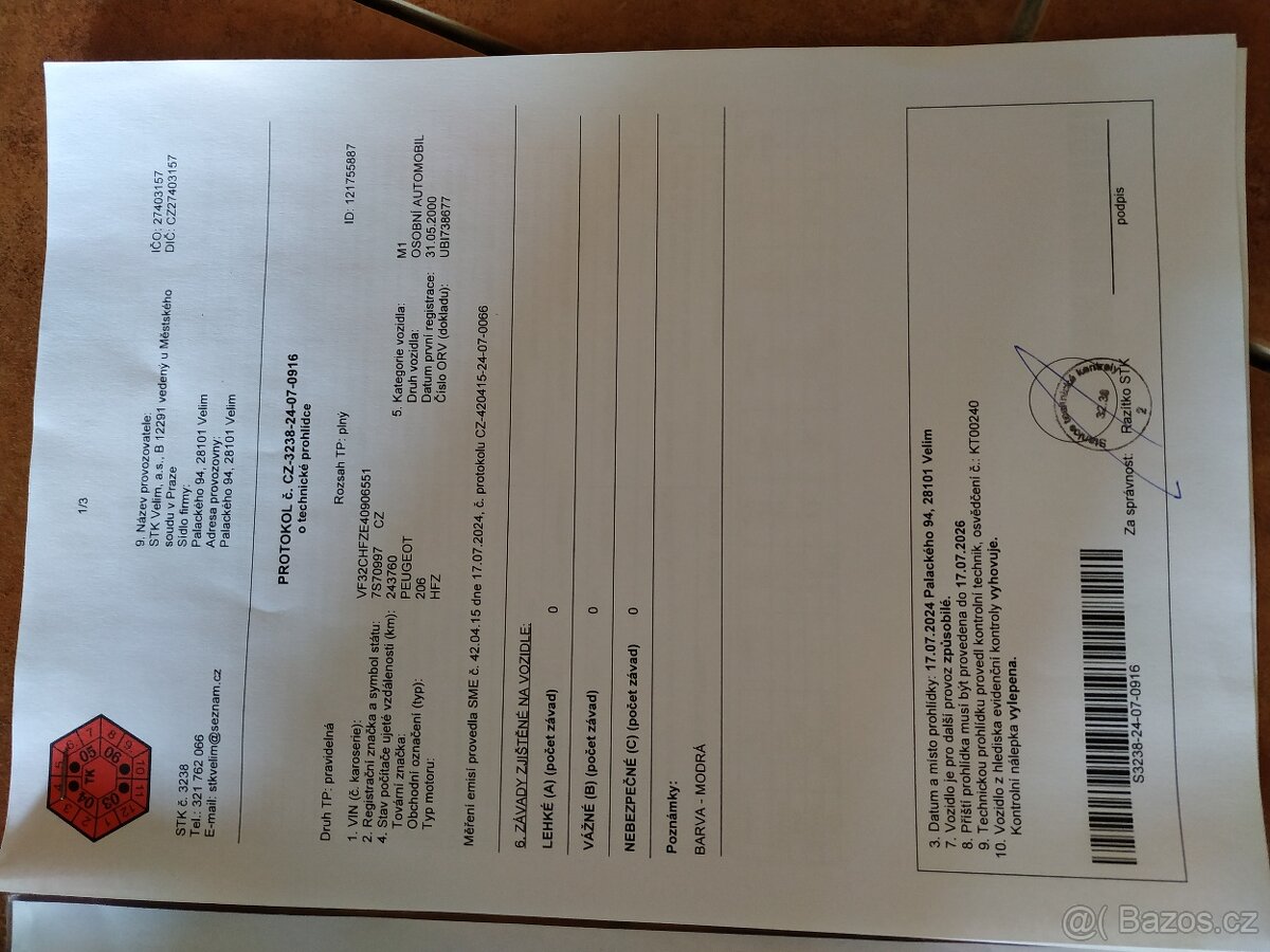 Modrý Peugeot 206, 44 kW, 1 124 ccm - 11