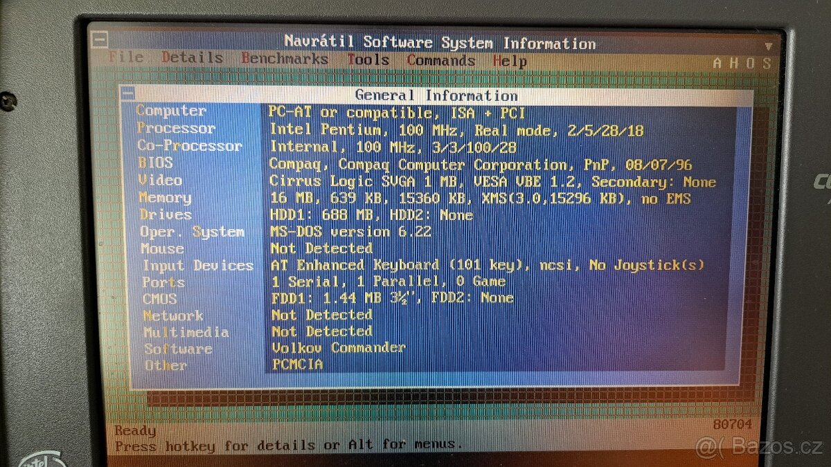 Historický notebook Compaq Armada 1120 - Pentium 100MHz - 11