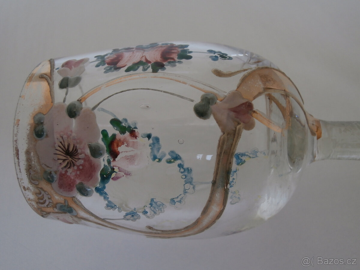 Historická sklenička, ručně malovaná, 19. - poč. 20. století - 11