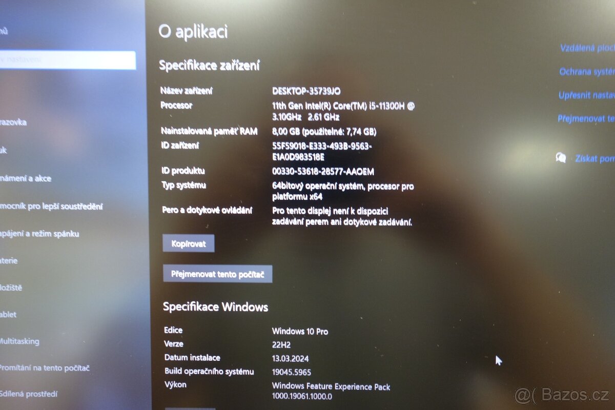 Notebook, laptop Dell Vostro 5310 i5 11gen. 8GB RAM 512G SSD - 11