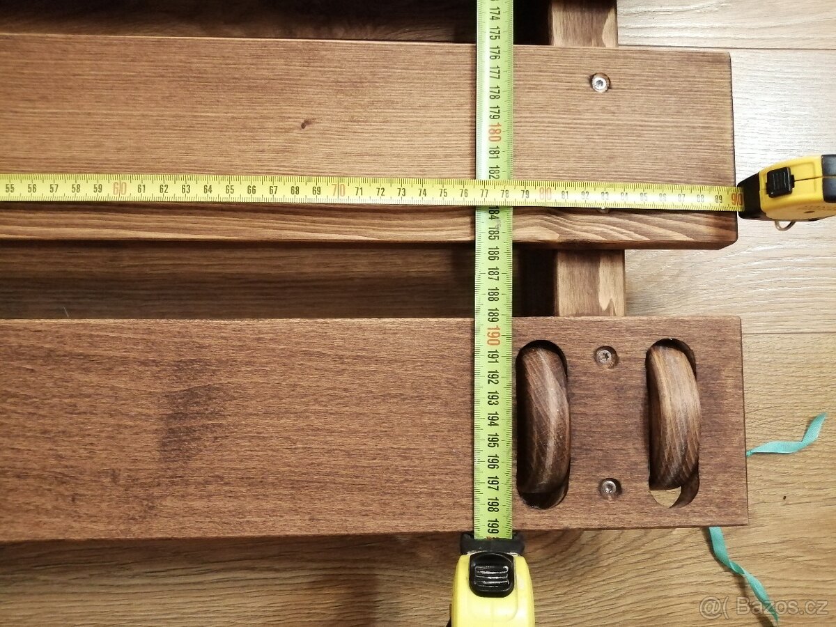 Dřevěné křeslo rozkládací - rám/rám postele - 11