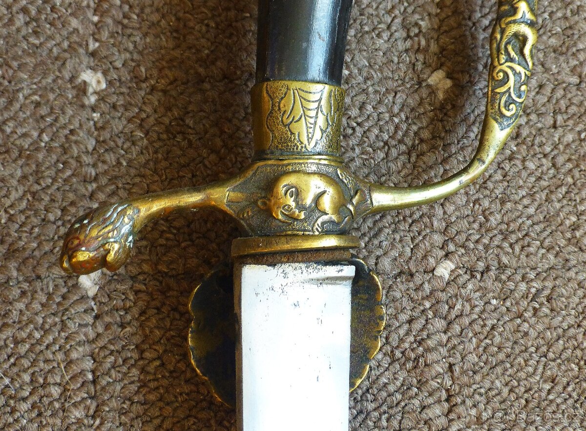 Starožitný lovecký / myslivecký tesák - 11