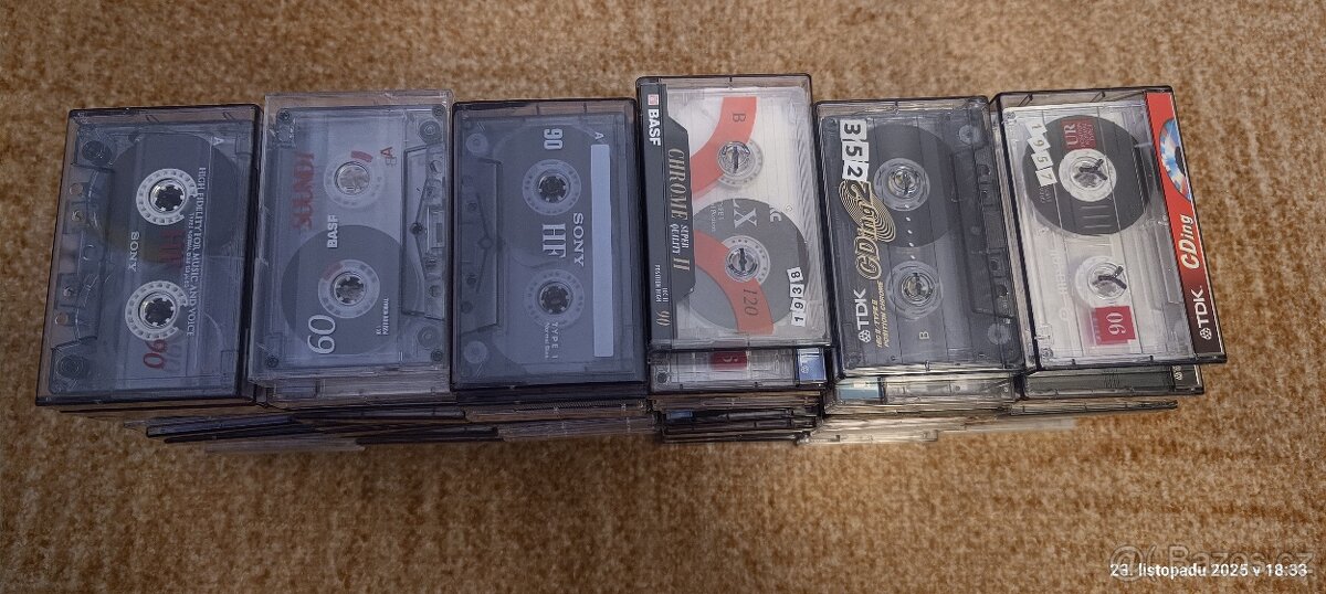 Nabízím cca 700 MC kazet Chromky, Metal MC Raritní , HF - 11