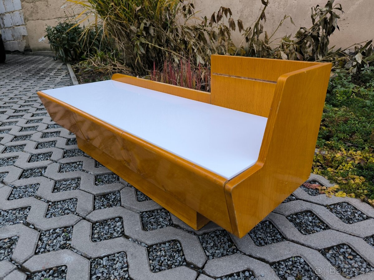 Retro toaletní stolek s opaxitovým sklem, 60. léta - 11