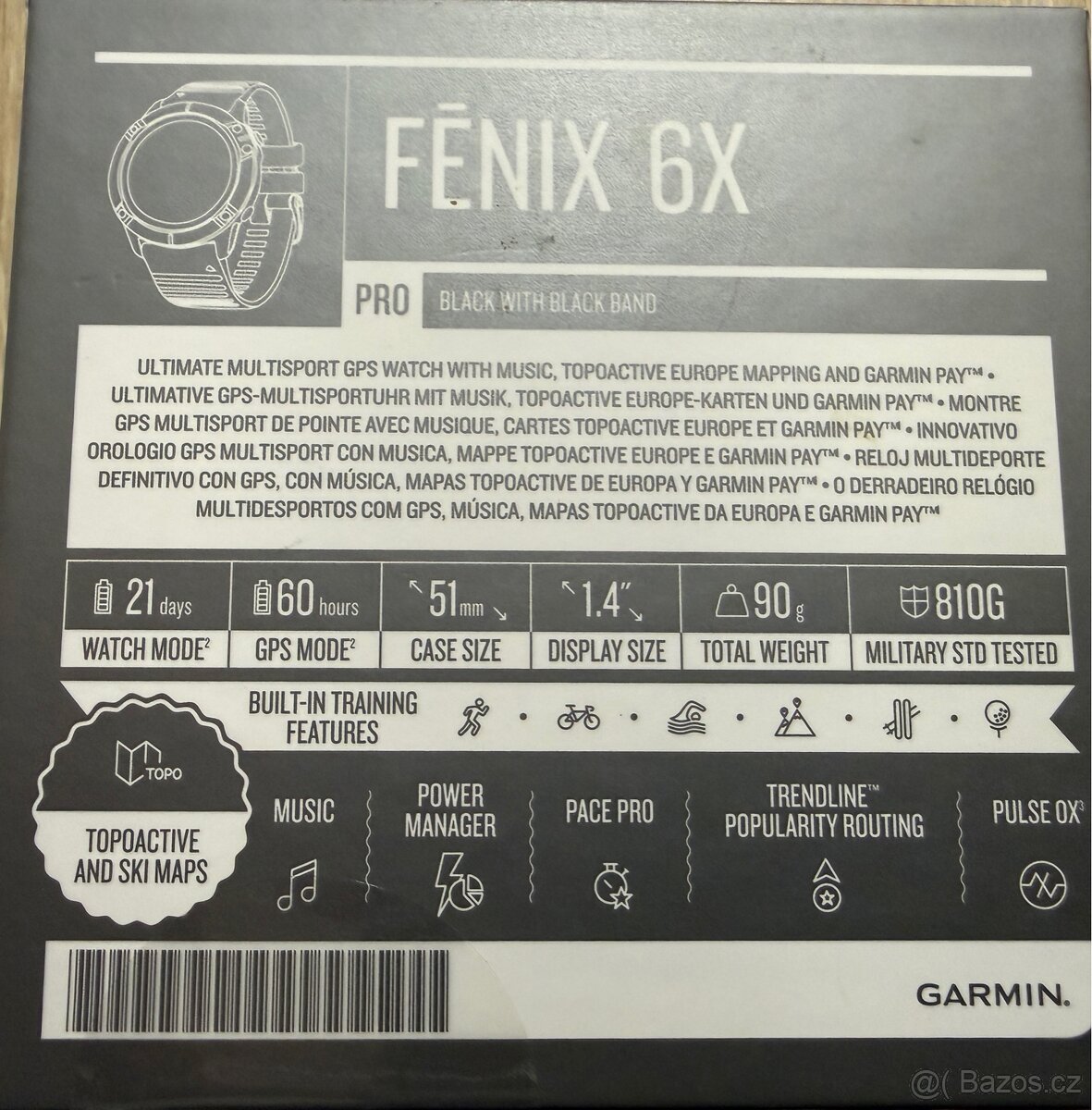 Garmin Fenix 6X Pro – Kompletní balení, displej jako nový - 11