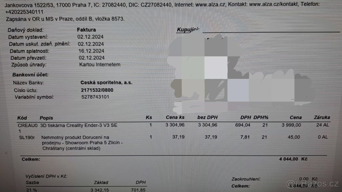 2x 3D tiskárna Creality Ender-3 V3 SE - 11