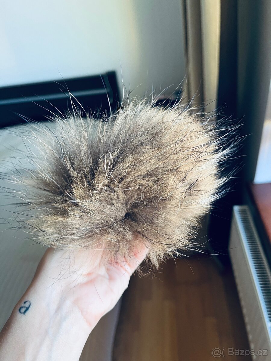 Dětská zimní čepice s pravou bambulí – pro holčičku - 11