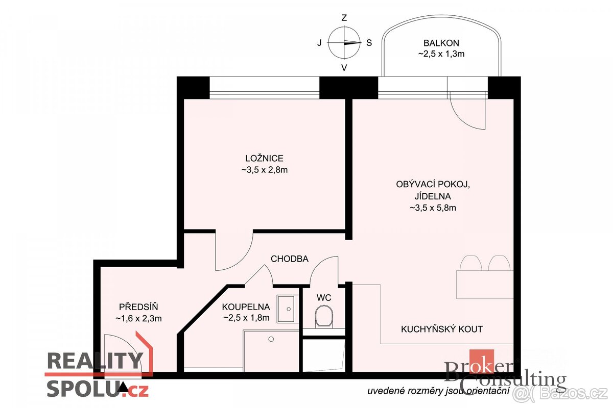 Prodej, byty/2+kk, 45 m2, Otavská 1063/8, České Budějovice 2 - 11