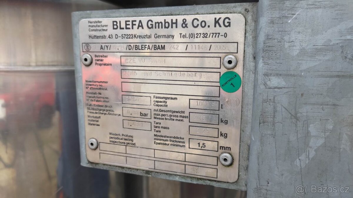 Transportní míchaný zásobník 1000 Ltr - 11