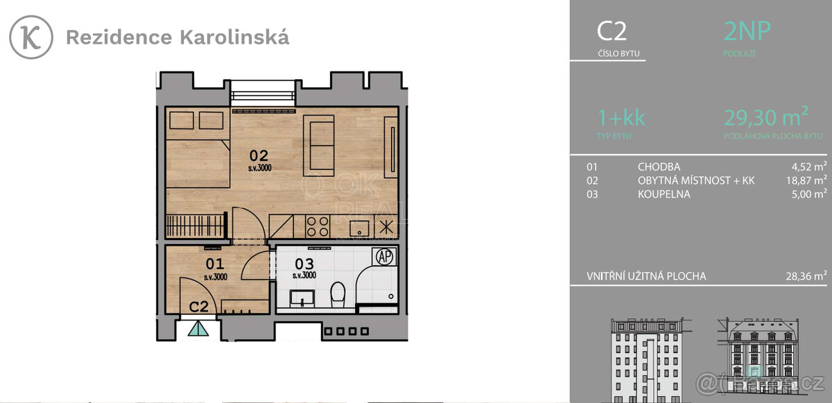 Pronájem byty 1+kk, 30 m² - Ostrava - 11
