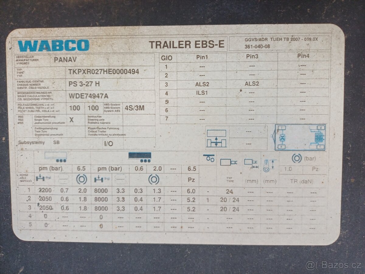 PANAV XR027H přívěs nákladní podvozek - 11