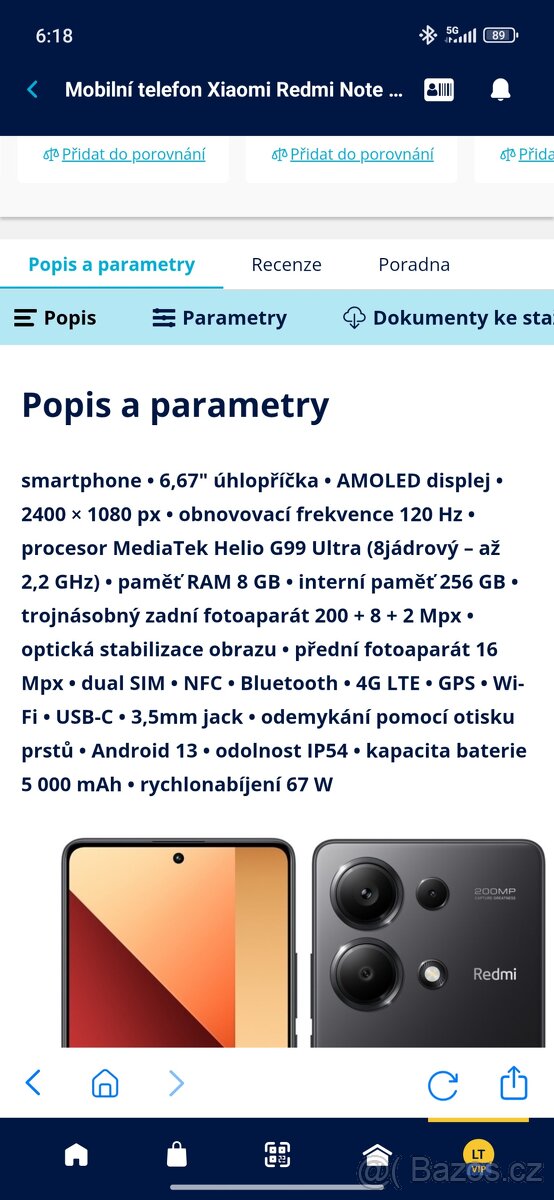 Xiaomi Redmi note 13 PRO 8GB/ 256GB - 11