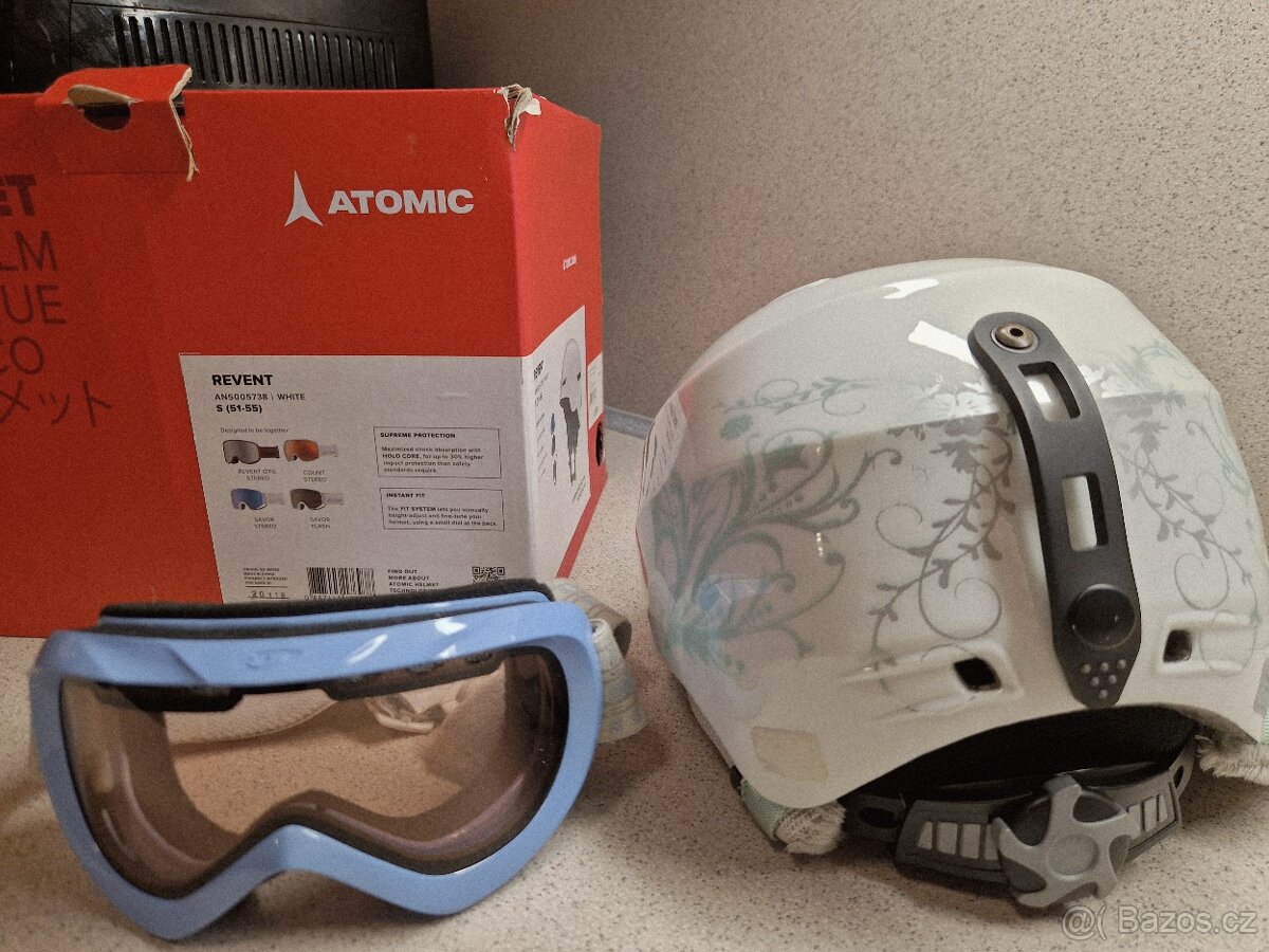 Lyžařská helma Atomic Revent Jr. 51-545+brýle - 11