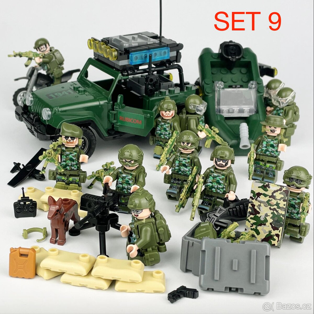 Rôzne sety vojakov 3 + doplnky - typ lego - nové - 11